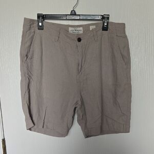 LUCKY BRAND | Men's Tan Flat Front Linen Shorts